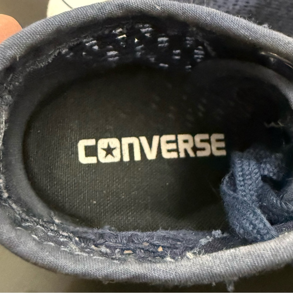CONVERSE Chuck Taylor All Star Lux Blue Crochet Hidden Wedge Platform Sneakers 5 - Picture 14 of 16